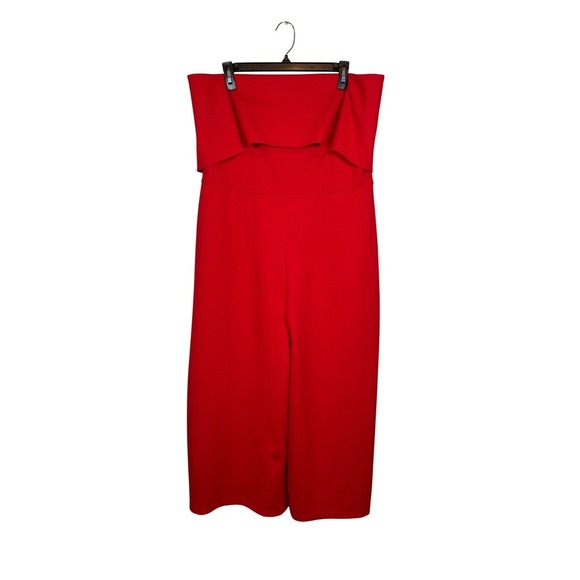 Dorothy Perkins Plus Size Red, Strapless, Cropped Jumpsuit, Plus Size 16 - Picture 3 of 12